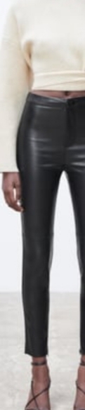 Zara faux leather high rise leggings size XS NEW - Picture 4 of 9
